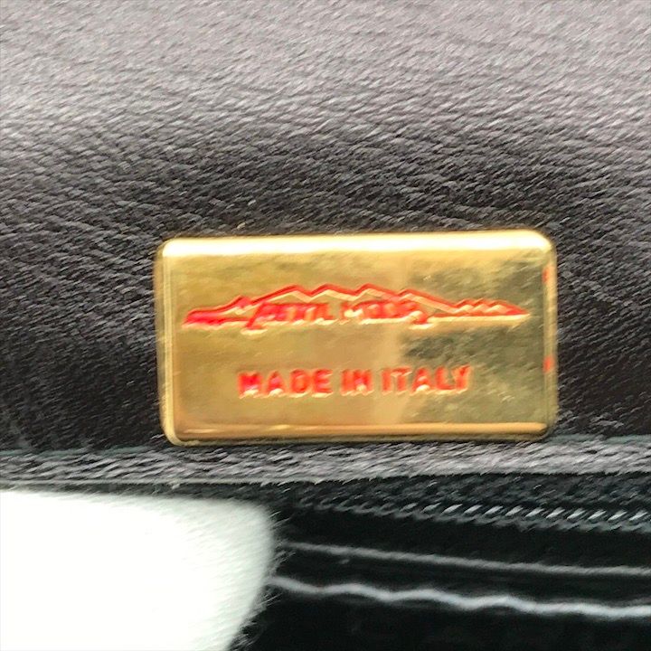 美品 MARIO CARUSO 本クロコダイル レザー クラッチ 2WAY ショルダー バッグ ブラック センター割り m12939 美品 MARIO CARUSO 本クロコダイル レザー クラッチ 2WAY ショルダー