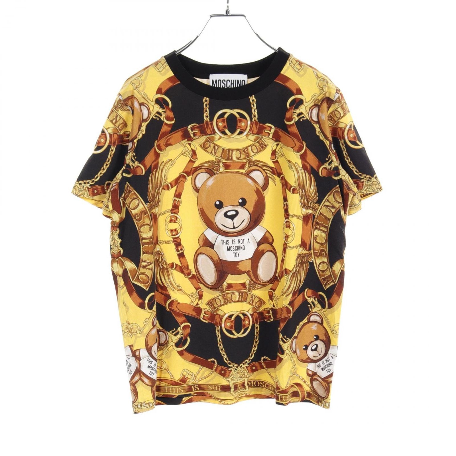 モスキーノ MOSCHINO カットソー テディベア 212EJ07035540 ブラック コットン Tシャツ レディース Used A