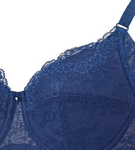 参考19360円 シャンデール シャイニー 補正下着 夏ブラジャー サファイアブルー E80 涼快適 吸汗速乾性 _20 検マルコ ルネローラン
