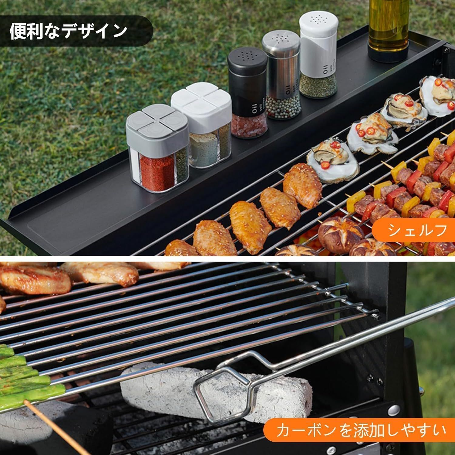 バーベキュー 家庭用 炭火焼き 便利な折りたたみ式 アウトドア