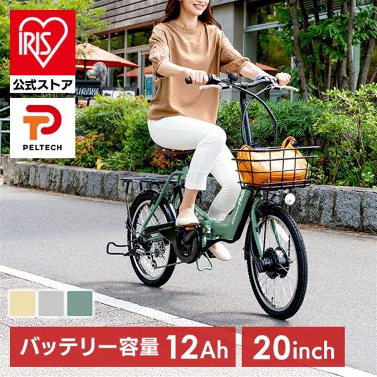 公式 電動自転車 ペルテック PELTECH 電動アシスト自転車 20型アルミ折り畳みフル装備 大容量バッテリー搭載 12Ah 簡易組立必要品 TDN-212L 代引不可 TD