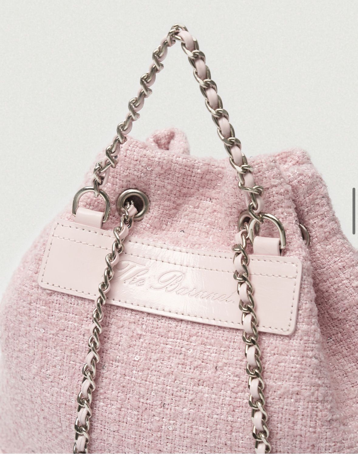 The Barnnet Tweed Drawstring Chain Backpack WWW_MORNINGWALKER_COM