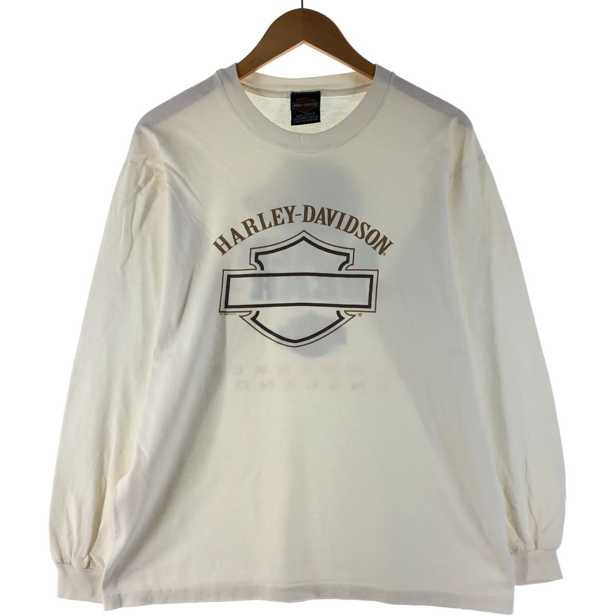 Harley-Davidson ロンT XL 古着 古着 00s USA製 HARLEY DAVIDSON ファイヤー バイク