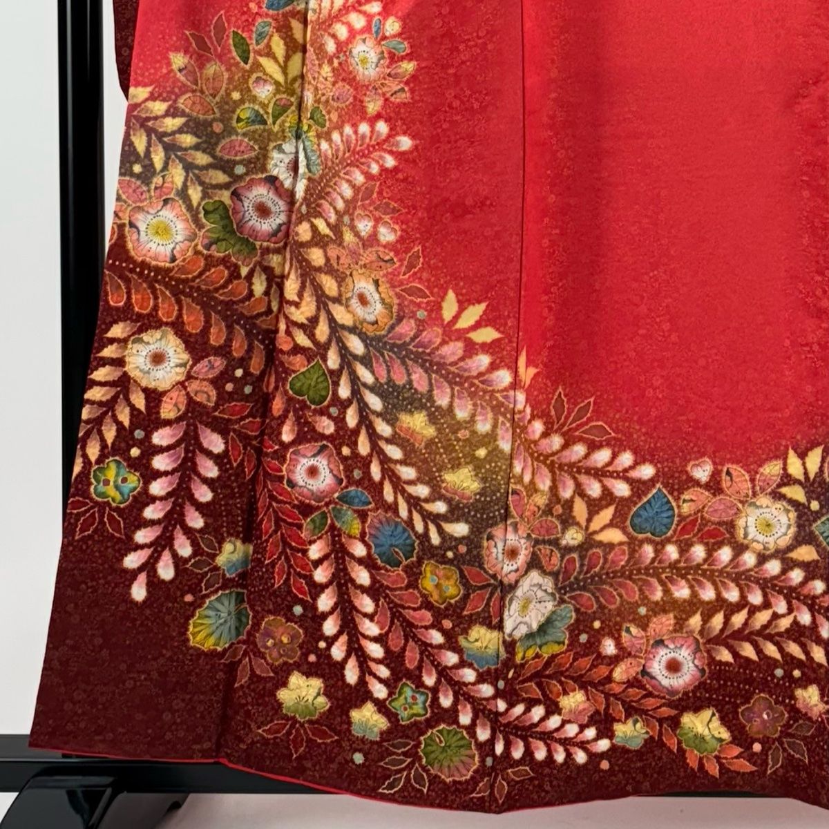 振袖 身丈159cm 裄丈67cm M 袷 翠山工房 落款 辻が花 金通し
