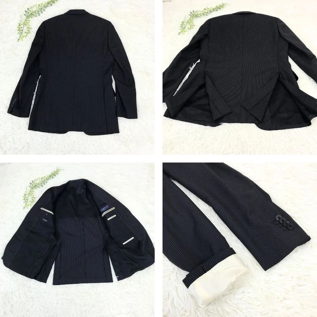 美品✨ポールスミス　シングルスーツセットアップ　総裏　2B L ブラック 美品】Paul Smith ポールスミス スーツ シングルスーツ セットアップ 2