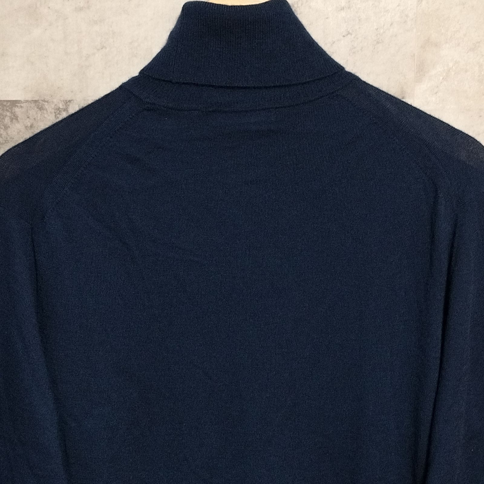 美品】UNIQLO +J カシミヤタートルネックセーター Lサイズ ブルー ジル 