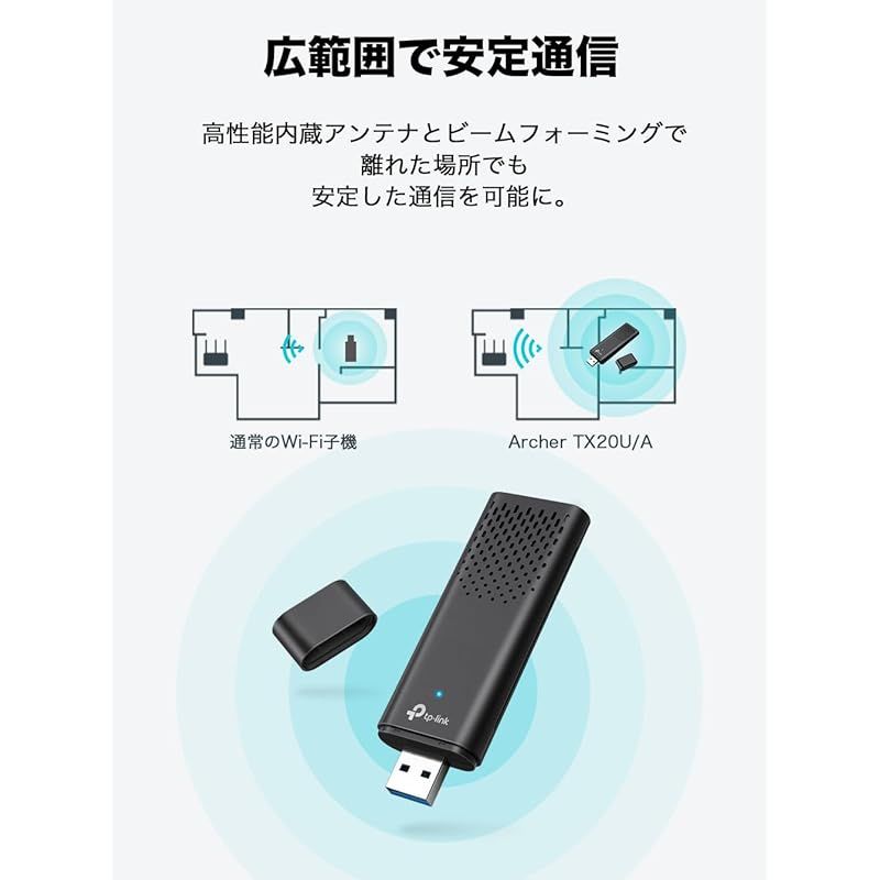 【新品、未使用】TP-Link WiFi 無線LAN 子機 USB3.0 TP-Link WiFi 無線LAN 子機 USB3.0 AC1900 1300+600Mbps デュアル