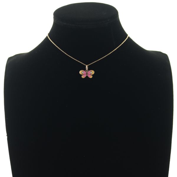 ティファニー ネックレス ダイヤ ダイヤモンド バタフライ K18PG  