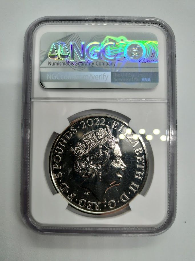 NGC MS69DPL 2022年 イギリス G.Britain 5£ The Queen's Reign