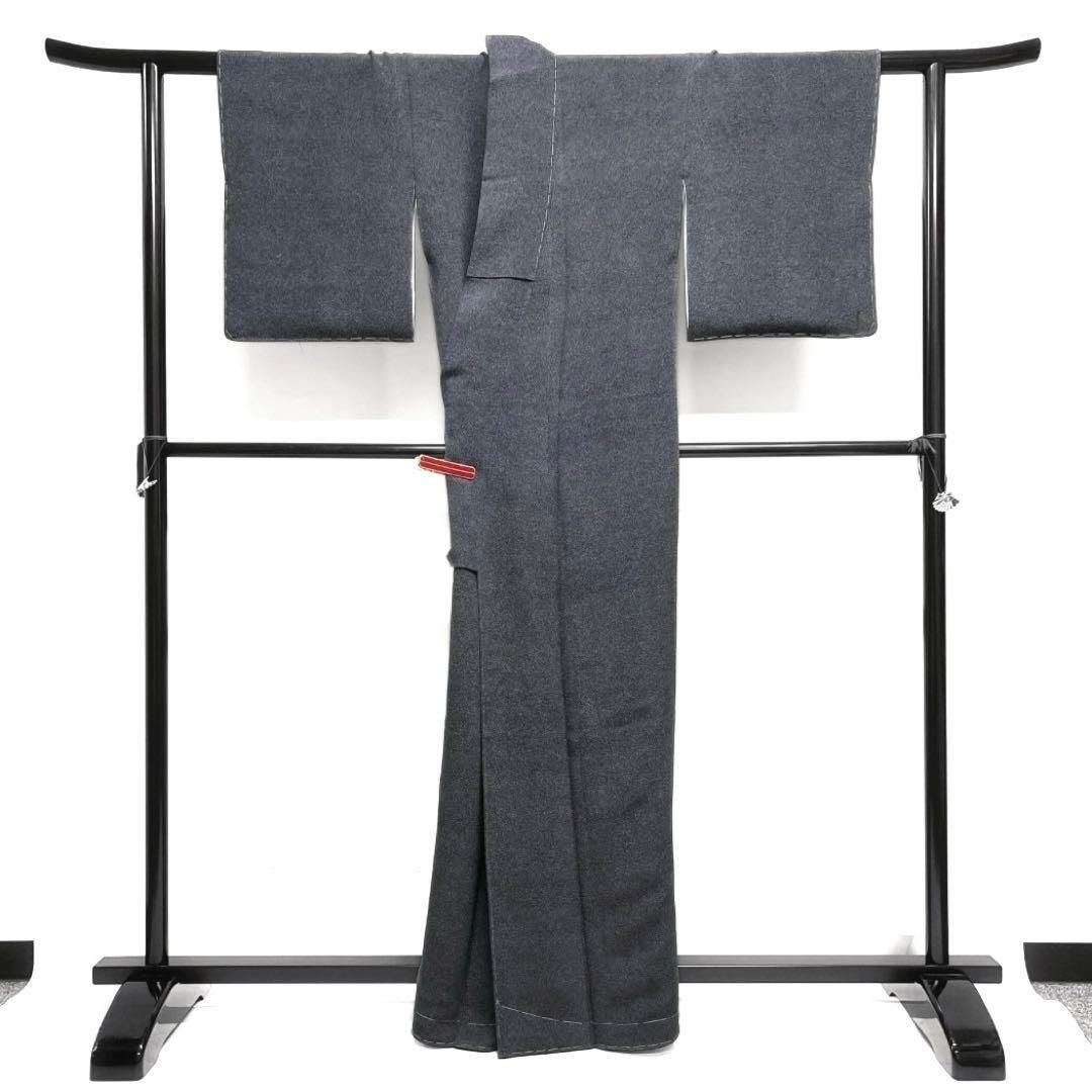 未着用 飯島輝也 小紋 江戸小紋 極鮫小紋 モノトーン 着物 032a d