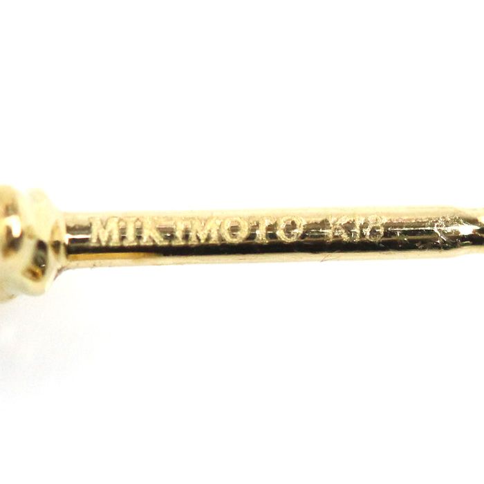 MIKIMOTO ミキモト K18YG イエローゴールド パール ピアス PE-1723PK