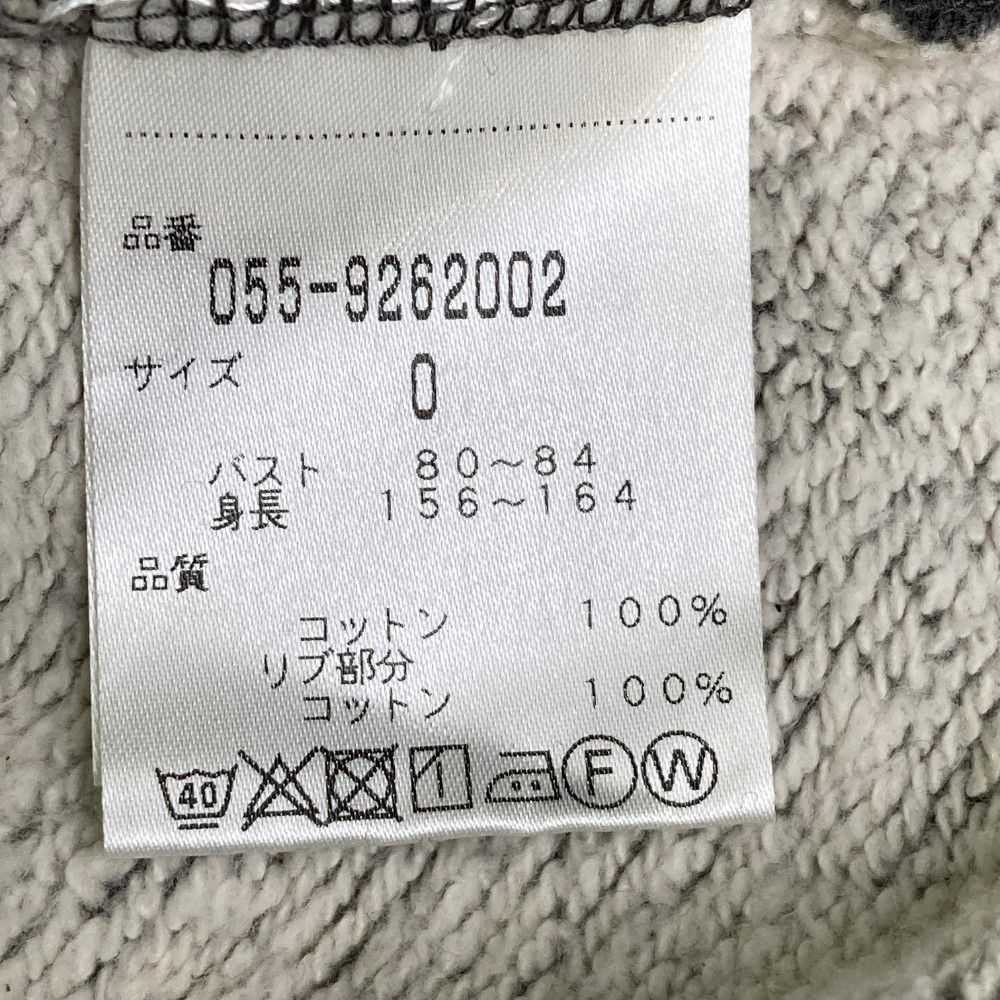 サイズ：0 PEARLY GATES パーリーゲイツ スウェットパーカー 裏起毛