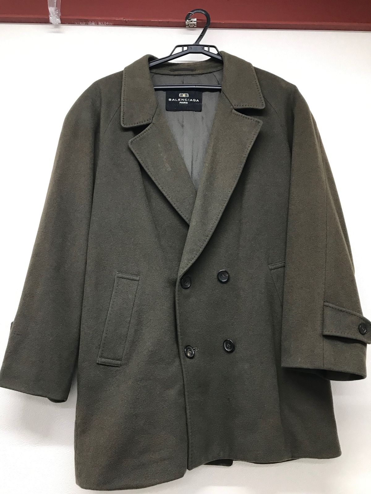 BALENCIAGA PARIS バレンシアガ チェスターコート カーキ Mサイズ