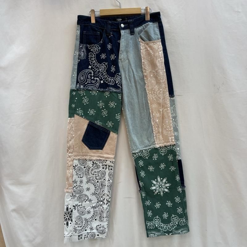 古着 パンツ デニム ジーンズ JADED LONDON ジェイデッドロンドン パッチワーク ペイズリー デニムパンツ