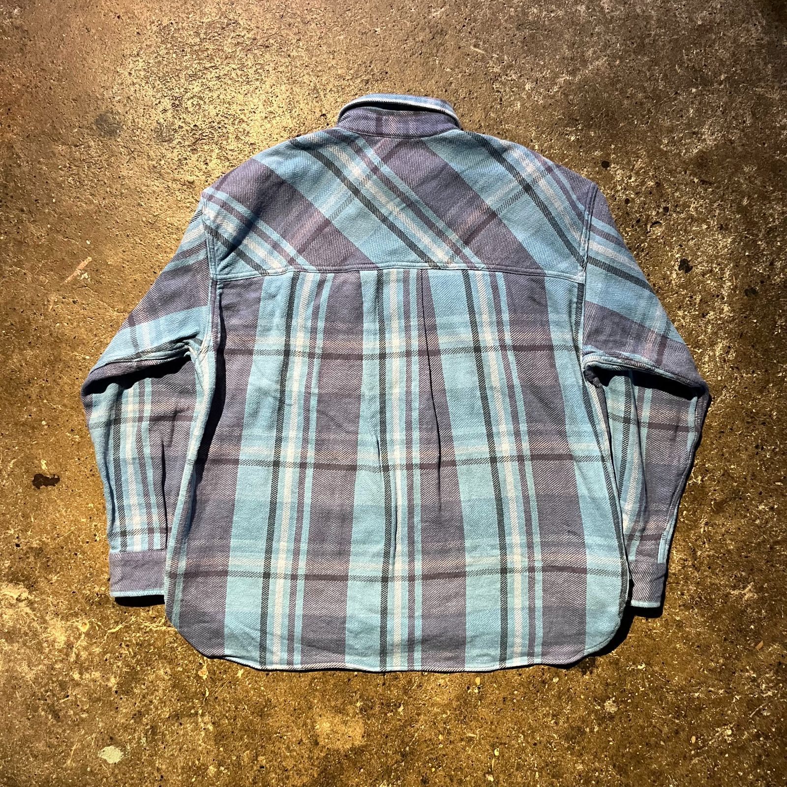UN 19aw Check Nel Shirt アンユーズド 2019aw チェックネルシャツ ブルー 3 US1698