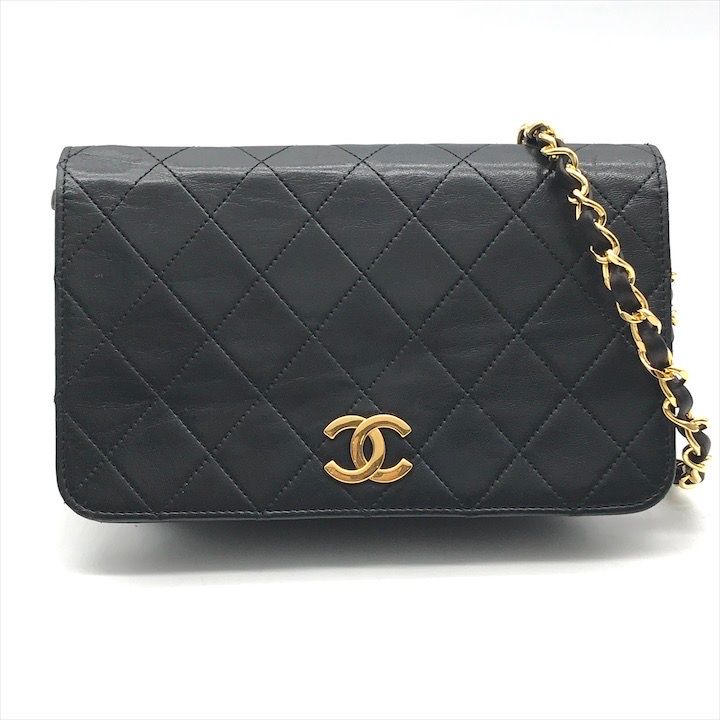 良品 CHANEL シャネル ココマーク マトラッセ ラムスキン プッシュ  