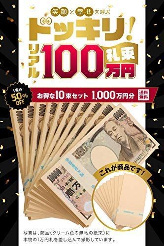 人気商品】箱付き 有名YouTuber御用達 100万円札束 ×10束 札束 ダミー