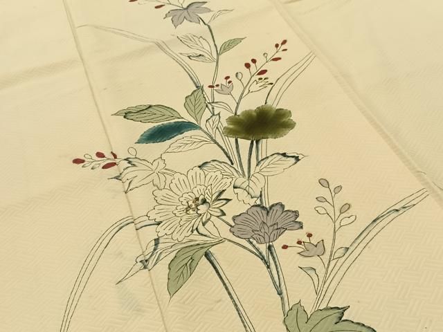 平和屋着物□本加賀友禅作家 南克治 訪問着 友禅 草花文 暈し染め 正絹