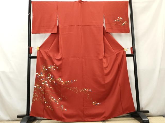 平和屋着物□訪問着 手描き 枝花文 正絹 逸品 AABB8542cs - メルカリ