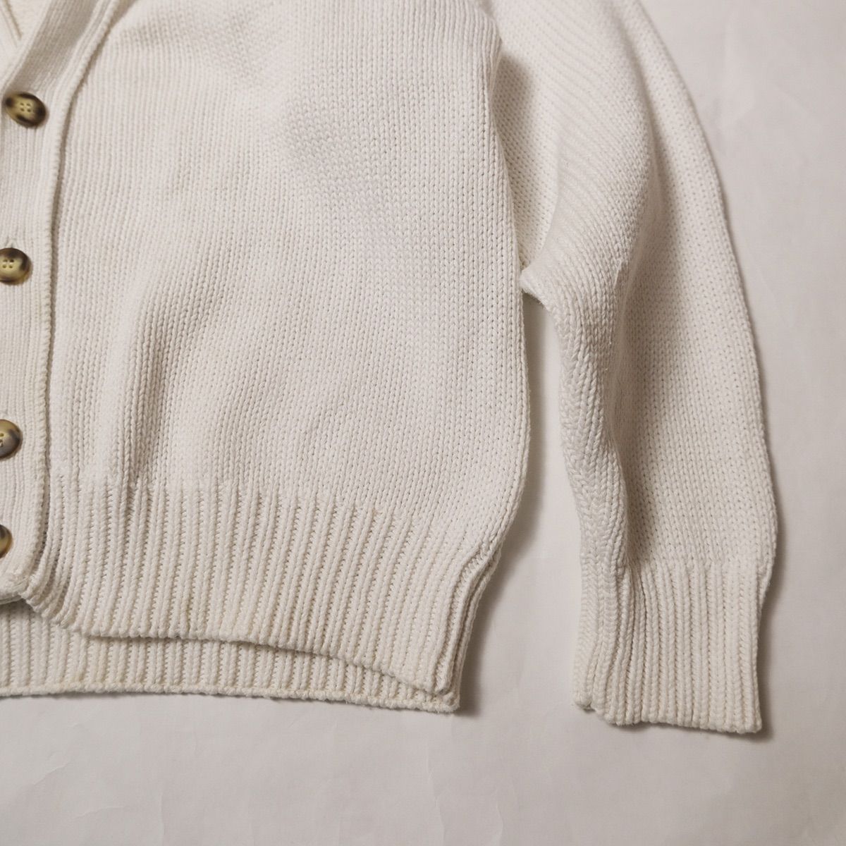 90's ギャップ GAP コットン ニット カーディガン 白 (S) ホワイト 90