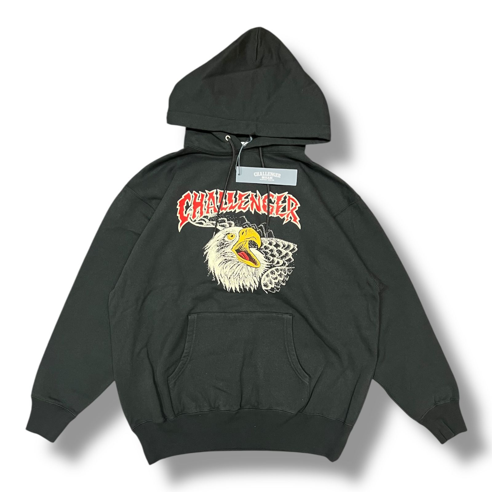 イーグルプリント ブラックパーカー AMERICAN EAGLE スウェット 
