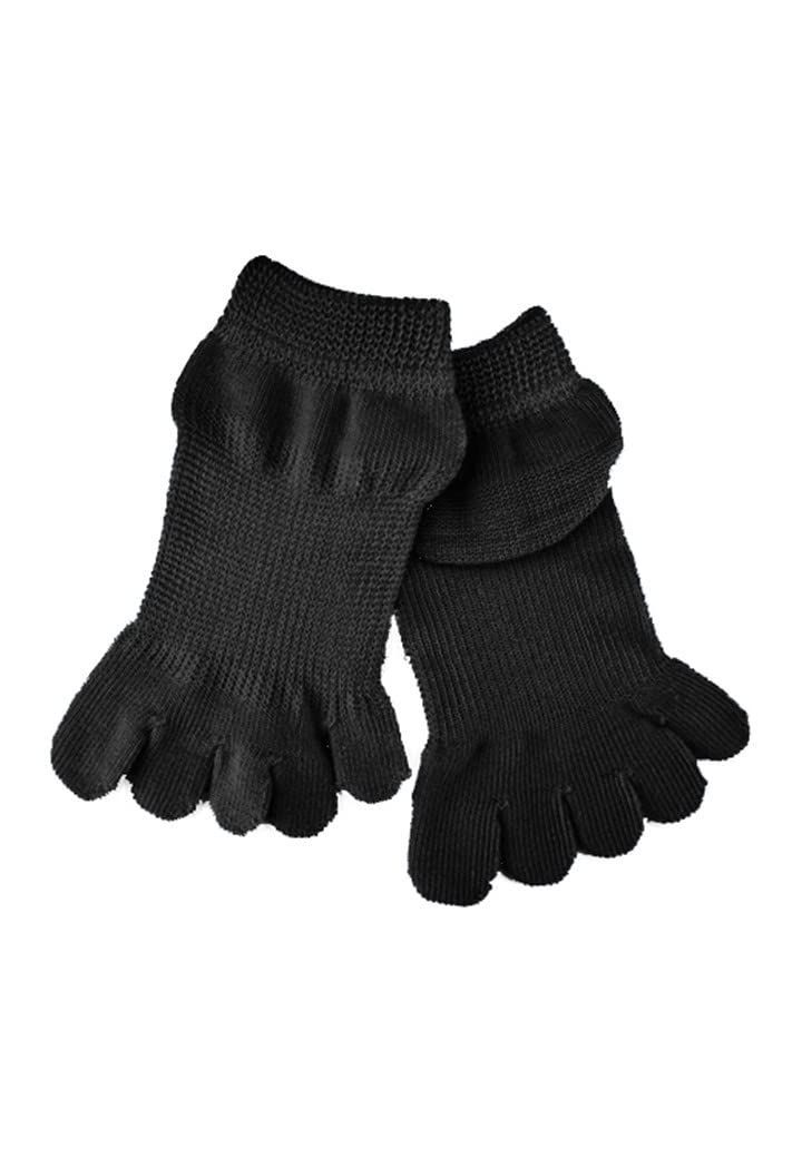 特価セール】Sサイズ ブラック 5本指ソックス ゆびのばアンクル