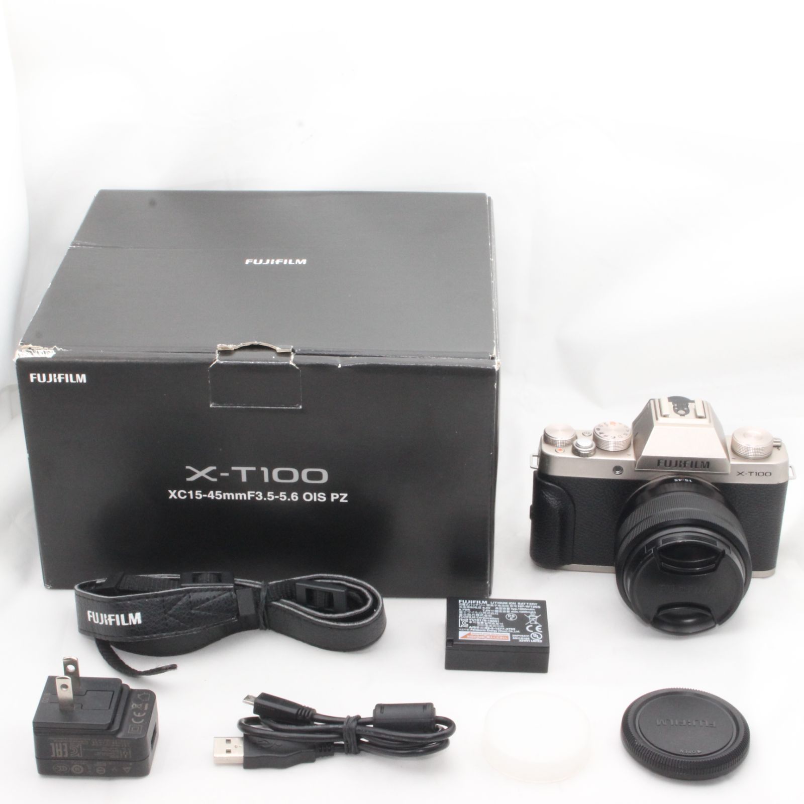FUJIFILM X-T100 レンズキット シャンパンゴールド - メルカリ