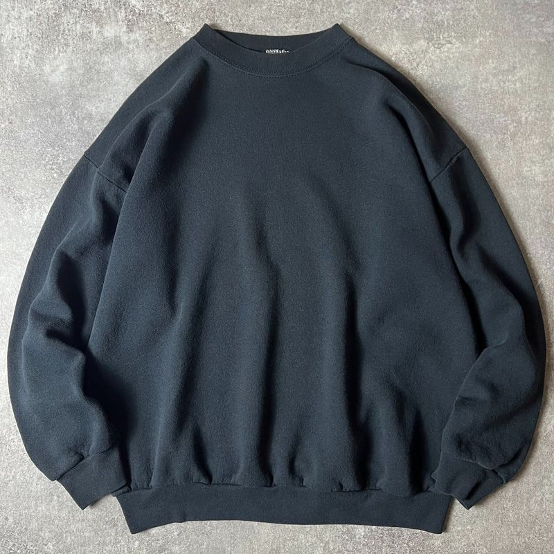 90s sessions ロゴスウェット ブラック XL 激レア【USA製】 古着 90s NIKE センター スウォッシュ ロゴ 刺しゅう スウェット