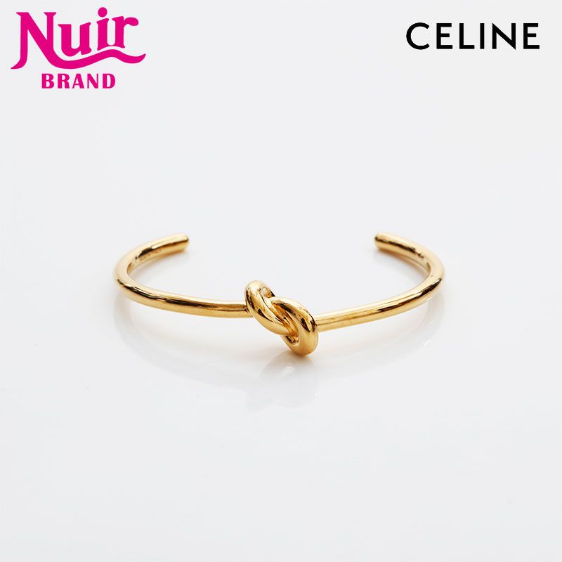 本日で出品終わります。セリーヌバングル CÉLINE セリーヌ シルバー ノット エクストラシンブレスレット