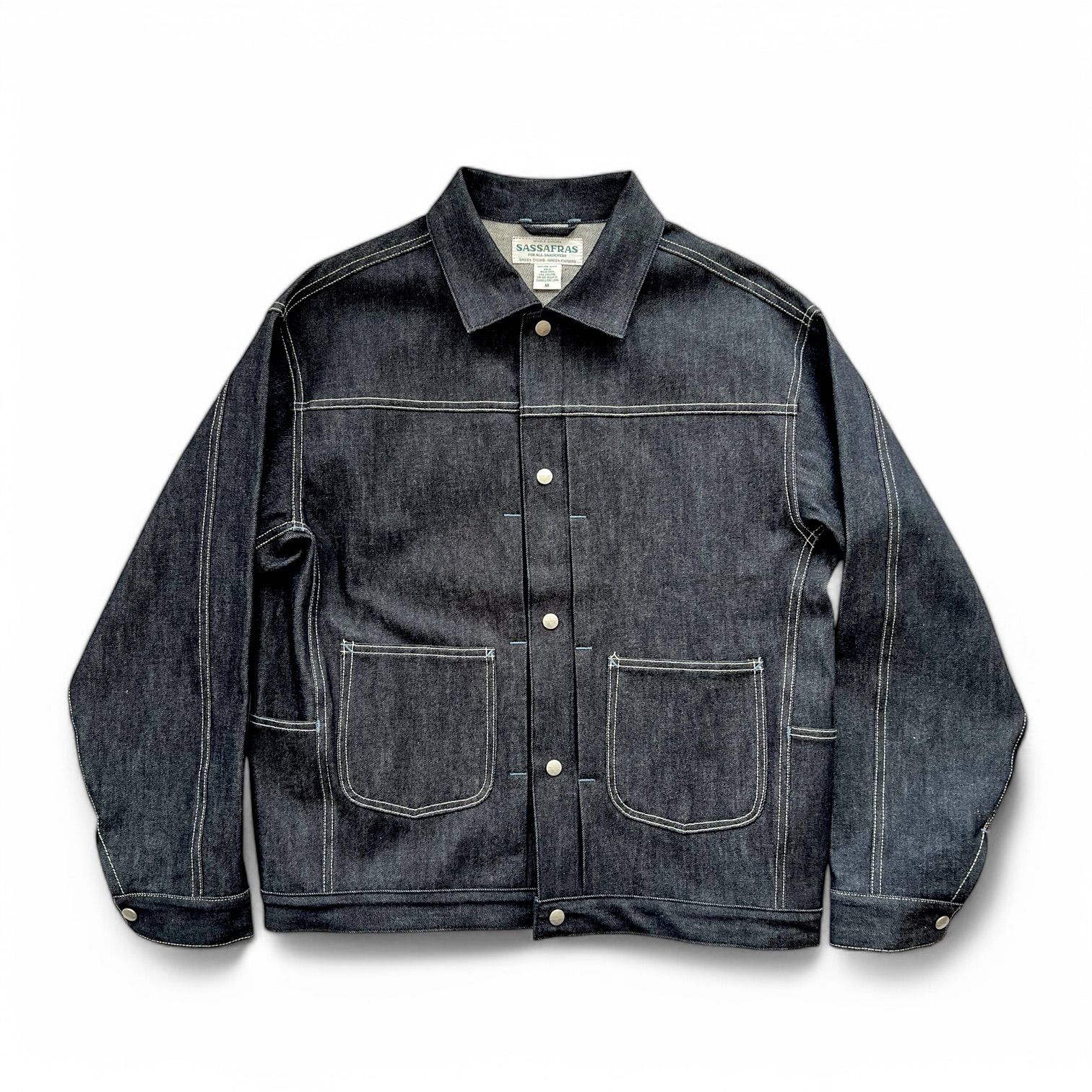 SASSAFRAS ササフラス GARDENERS JACKET 13oz DENIM INDIGO ガーデナー 