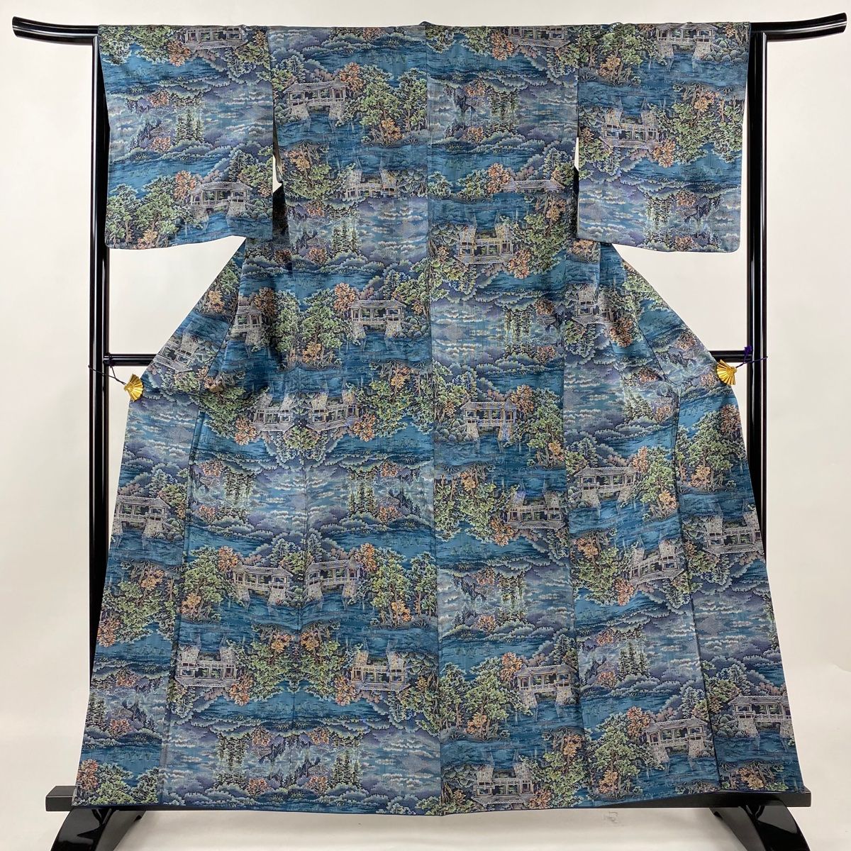 紬 身丈163.5cm 裄丈62cm 正絹 美品 名品 【中古】（大島紬 身丈163.5  