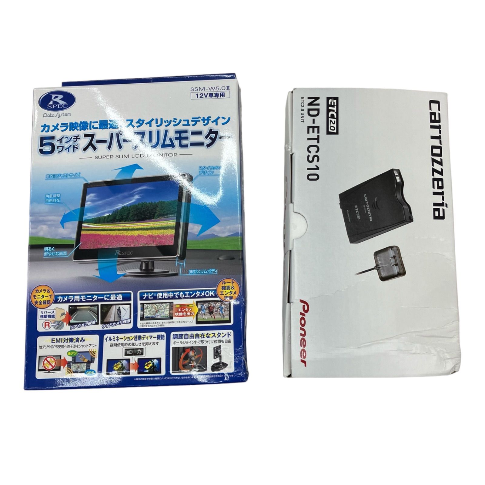 186000 現状品 Pioneer ETC2.0 ユニット 5インチワイド スーパースリムモニター