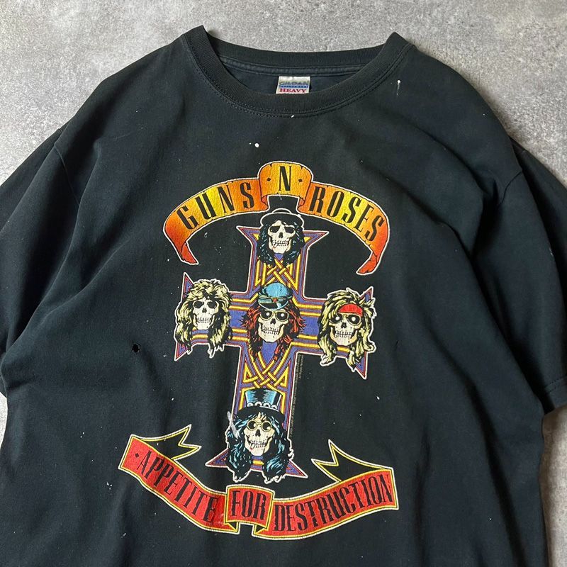 雰囲気系 00s Guns N' Roses Appetite for Destruction プリント 半袖