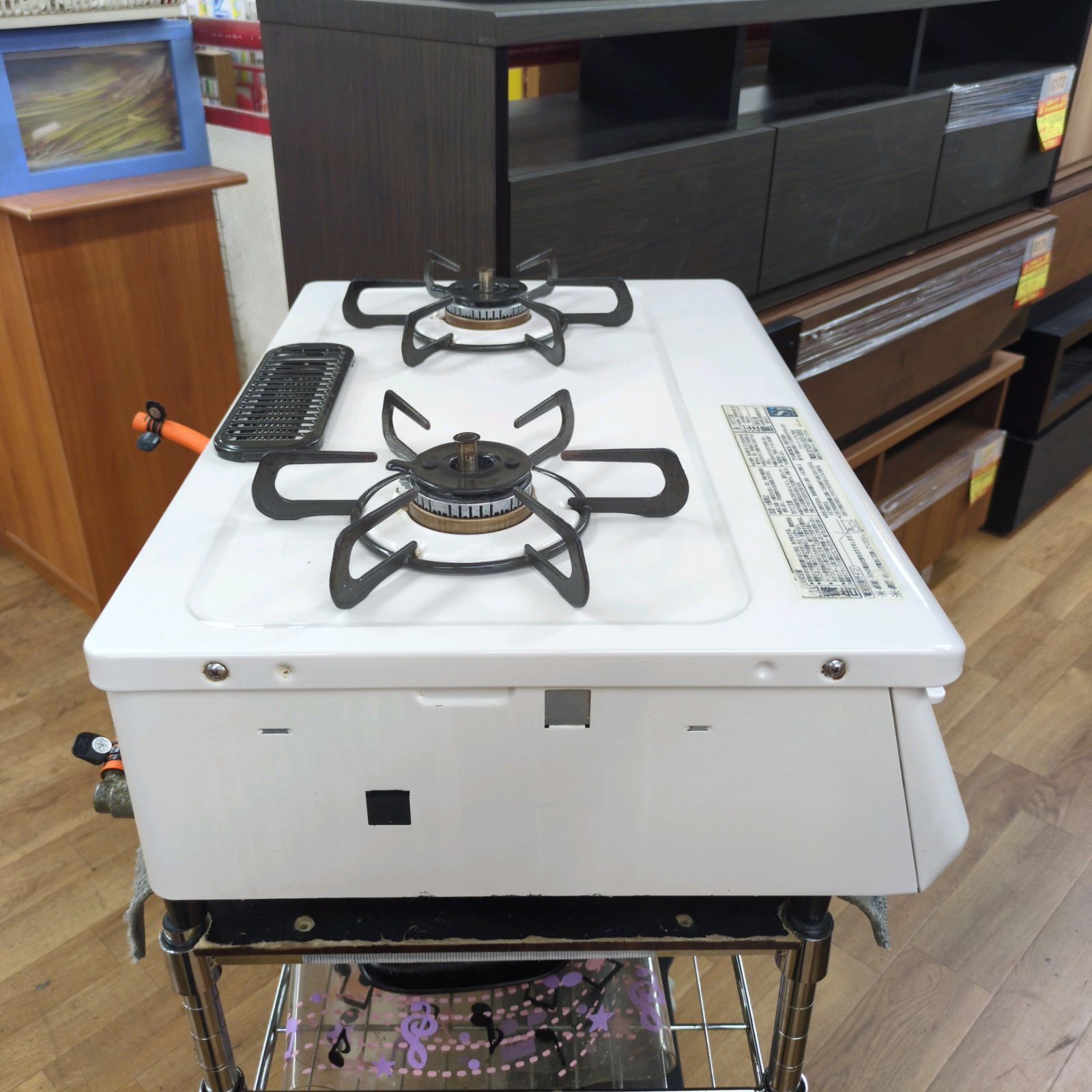 J582 ☆グリル内かなりの使用感有り☆2021年製☆パロマ☆LPガスコンロ