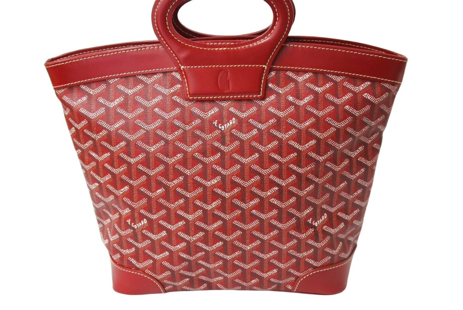 新品同様 GOYARD ゴヤール ベルーガ PM ハンドバッグ レッド シルバー金具 レザー PVCコーティングキャンバス 中古 63944 -  メルカリ