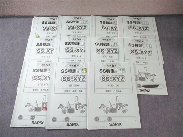 SAPIX 小6 サピックス SS特訓(SSｰ01〜11) 理科 通年セット 【全11回分フルセット】 2024 030S2D SAPIX 小6 サピックス SS特訓(SSｰ01～11) 理科 通年セット 【全