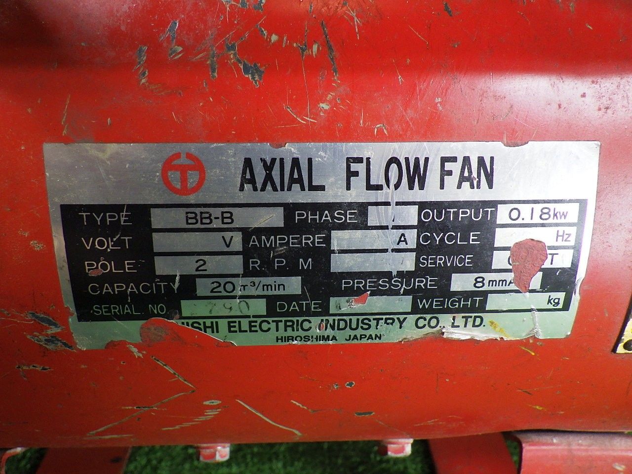 強力送風 大西電機工業 ポータブル送風機 送風機 BB-B AXIAL FLOW FAN コード式 品