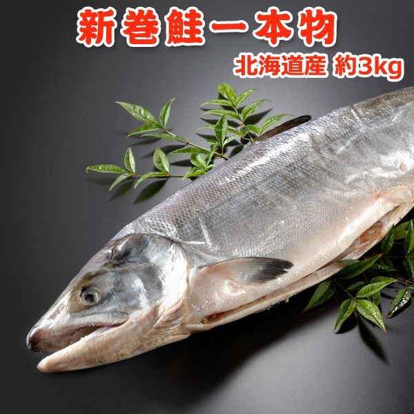 北海道産 新巻鮭一本物 約3.0kg 送料無料