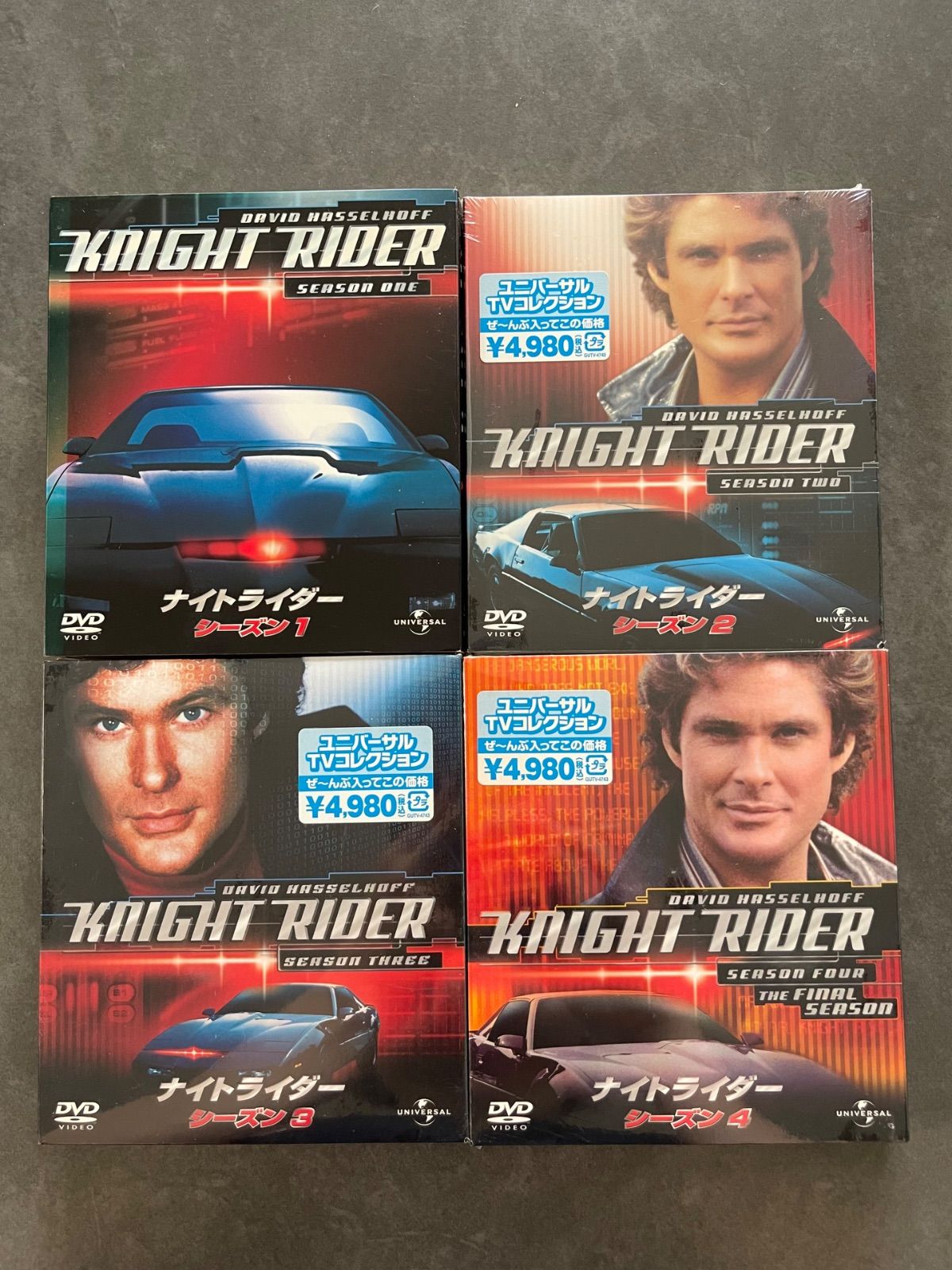 未開封品有「NIGHT RIDER」ナイトライダー シーズン1、2、3、4