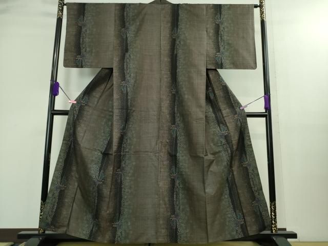 平和屋着物 上 本場大島紬 9マルキ 枝葉間道 やまと誂製 DZAB0124kh5