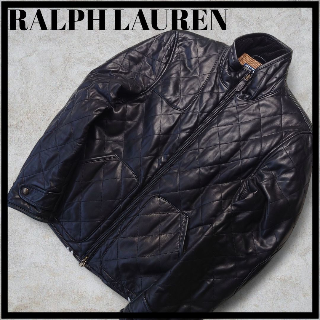 極美品✨Polo Ralph Lauren シングルライダース 羊革 M相当 ✨美品 RALPH LAUREN ラルフローレン シングル レザージャケット