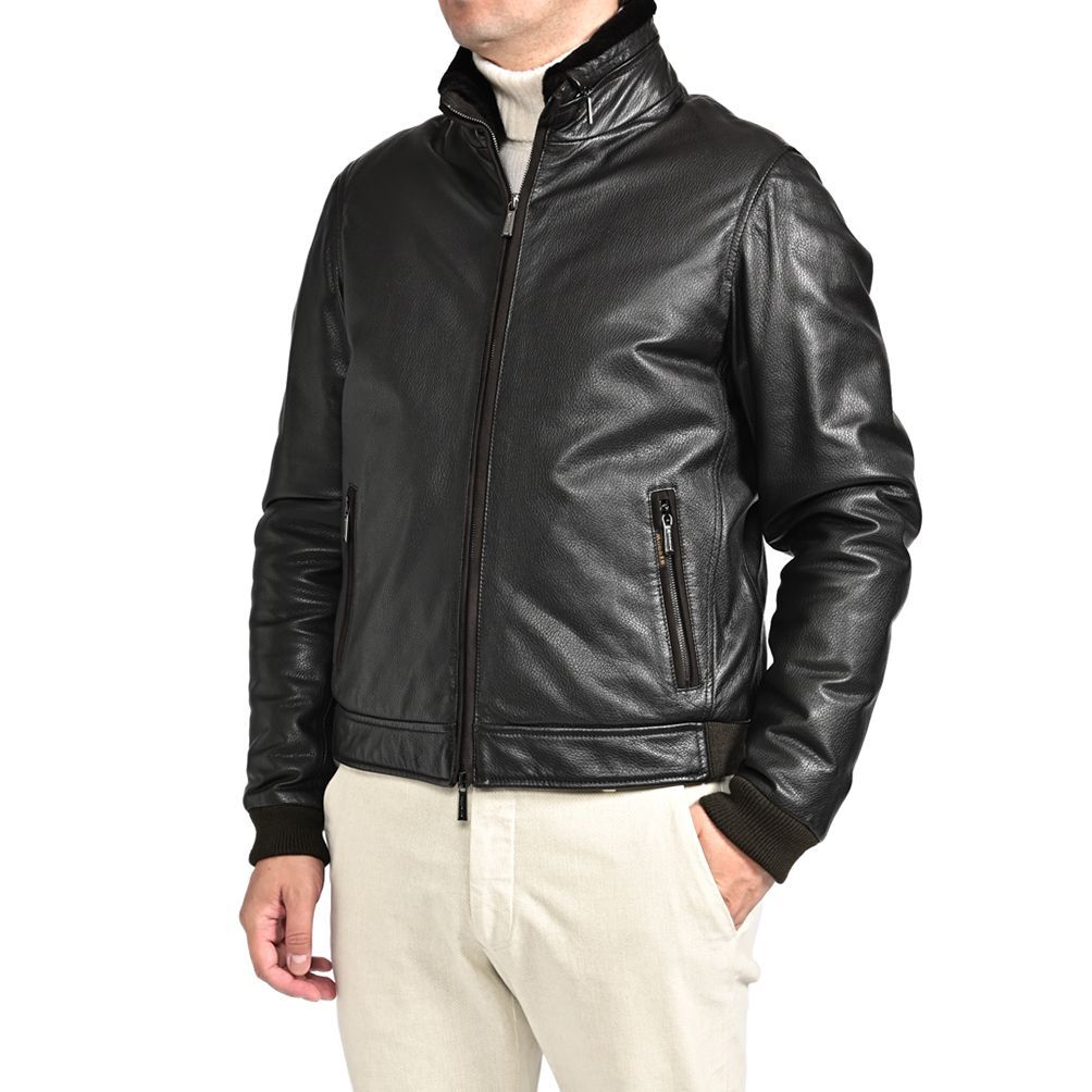 ムーレー★CELOTTI★ゴールデンサイズ★48 MOORER ムーレー / CELOTTI-PEC レザーダウンジャケット シングル