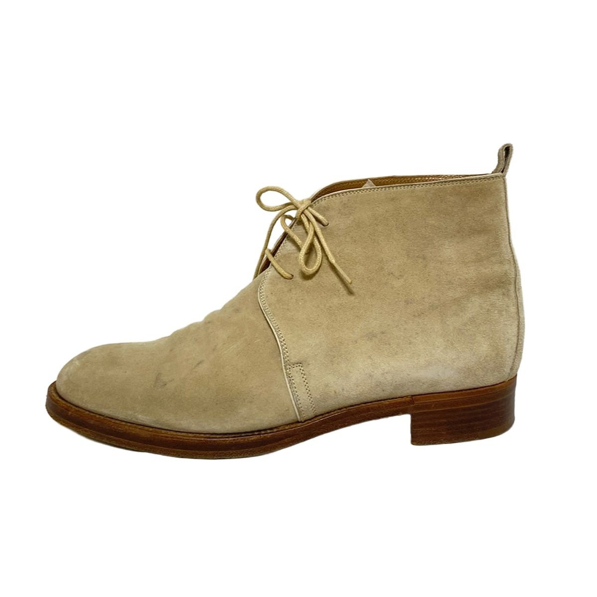 HERMES エルメス ショートブーツ 38 レディース - ベージュ チャッカブーツ
