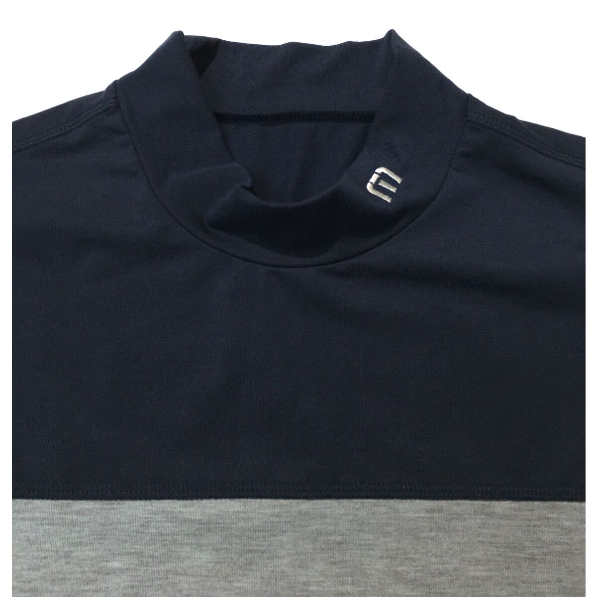 coco 中古 トラビスマシュー TRAVIS MATHEW  メンズ 半袖シャツ XL グレー×紺 モックネック 中古 メンズ トラビスマシュー TRAVIS MATHEW 半袖シャツ M