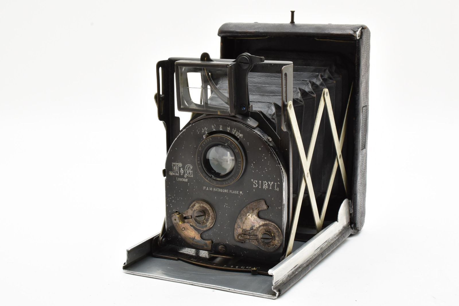 完全動作品 N-G LONDON SIBYL シビル Newman - Guardia 蛇腹カメラ ニューマン - ガーディア ヴィンテージ オールド A0310