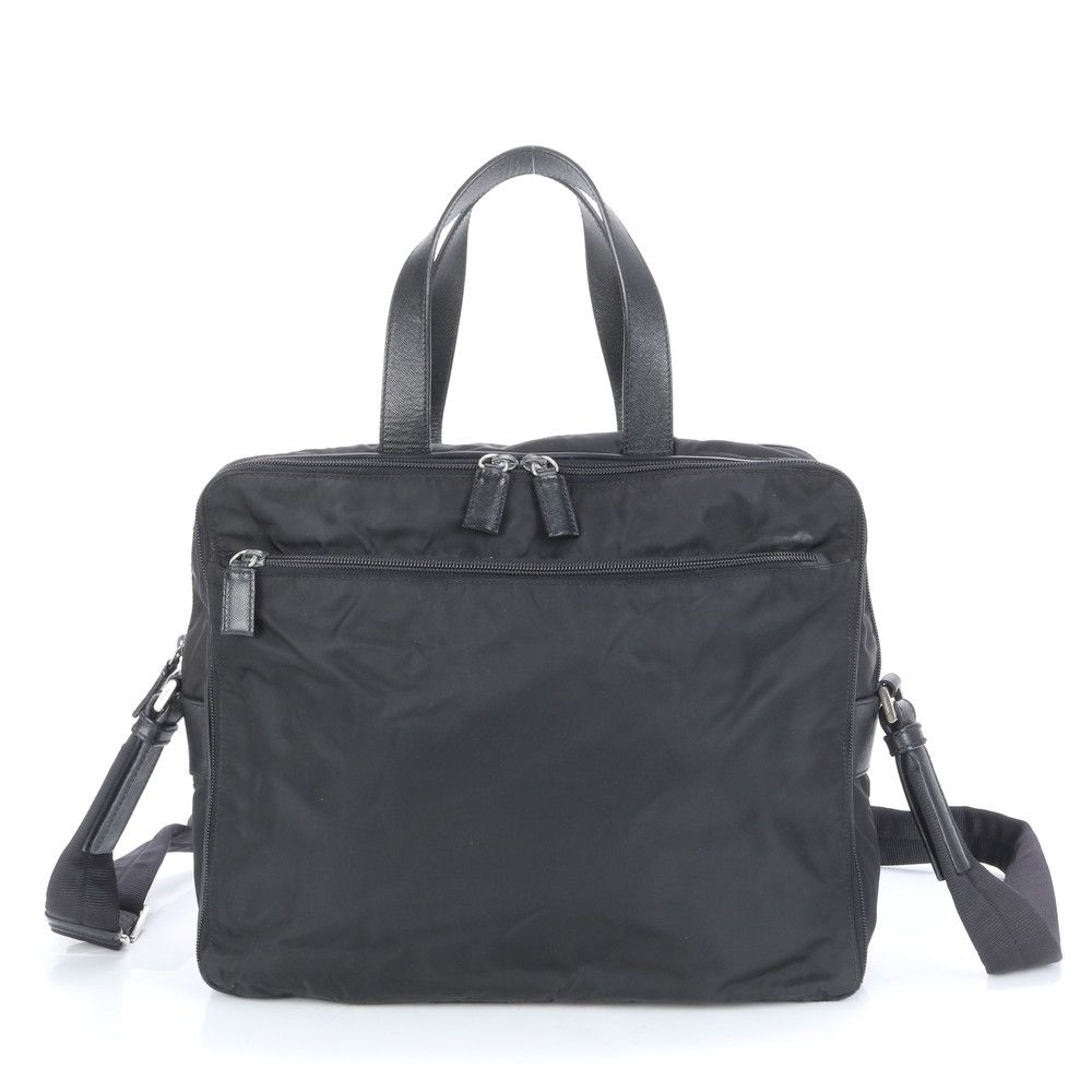 PRADA プラダ テスートナイロン×サフィアーノレザー 2WAYビジネスバッグ PRADA プラダ テスートナイロン×サフィアーノレザー 2WAYビジネス