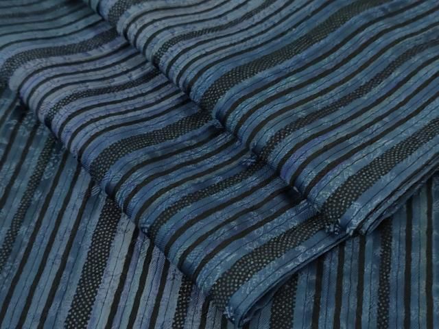 平和屋本店□極上 長羽織 縞 暈し染め 羽織紐付き 逸品 DZAA5787kh5