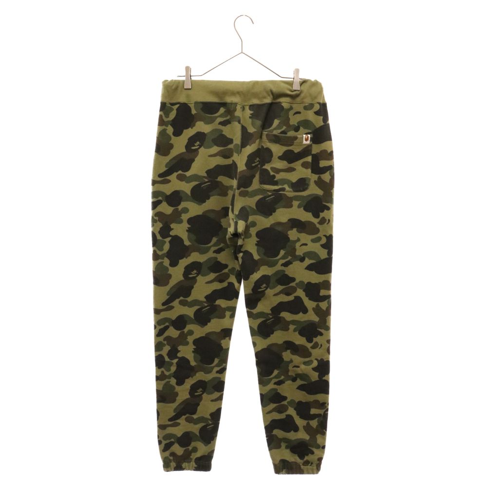 A BATHING APE (アベイシングエイプ) 1st CAMO WIDEFIT SWEATPANTS ファーストカモ  ワイドフィットスウェットパンツ グリーン 001PTJ201003M - メルカリ