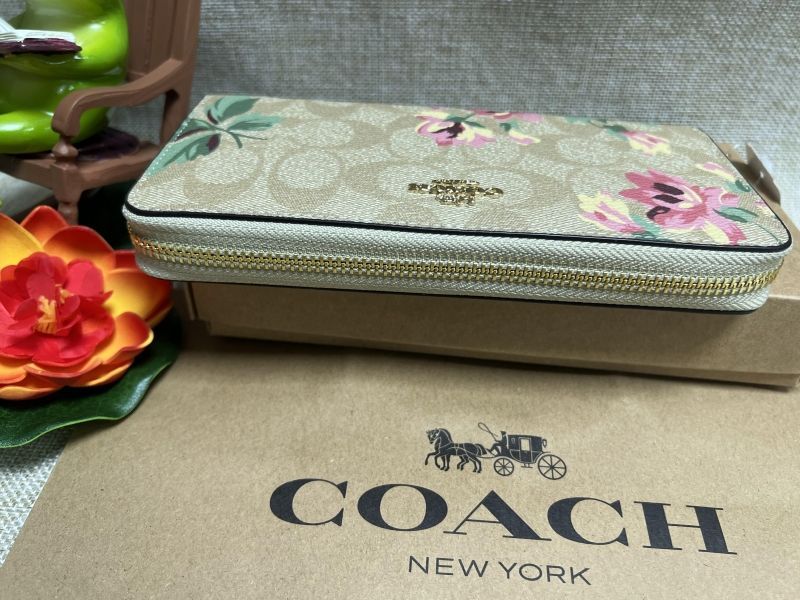 COACH コーチ 財布 長財布 シグネチャー フローラル リリィ プリント 