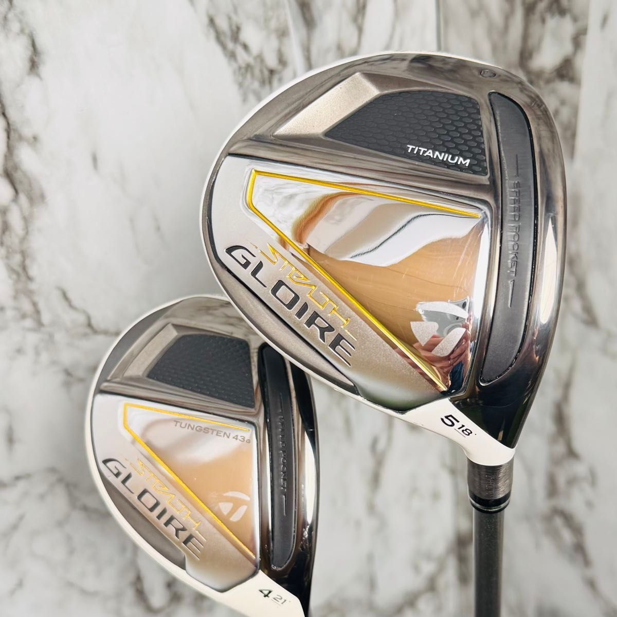 【美品】テーラーメイド ステルスグローレ 5W 4UT 2本セット メンズ SR 美品】テーラーメイド ステルスグローレ 5W 4UT 2本セット